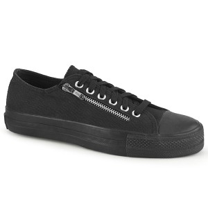 Men Demonia Deviant-06 Sneakers Black Canvas | NUW307528