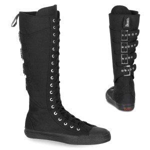 Men Demonia Deviant-303 Sneakers Black Canvas | SVO173568