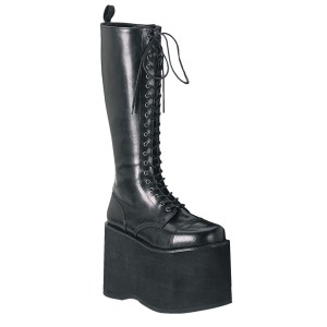 Men Demonia Mega-602 Knee-high Boots Black Faux Leather | LJG604179