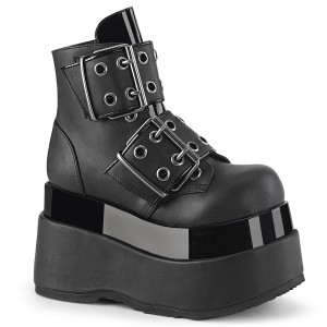 Women's Demonia Bear-104 Platform Boots Black Vegan Leather | CSP270836