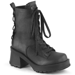 Women's Demonia Bratty-50 Ankle Boots Black Vegan Leather | MWU168329