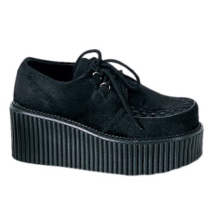 Women's Demonia Creeper-202 Creepers Shoes Black Fur | ATK682974