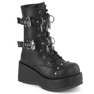 Women's Demonia Cubby-54 Platform Boots Black Vegan Leather | IEQ964731