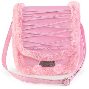 Women's Demonia Faux Fur Crossbody Bag Faux Fur Crossbody Bag Baby Pink | DMP052936