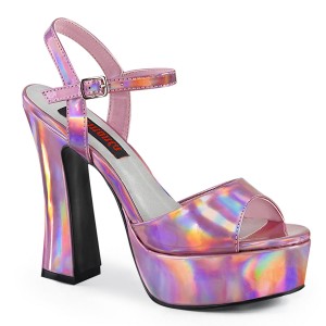 Women's Demonia Dolly-09 Sandals Pink Hologram | TLP849157