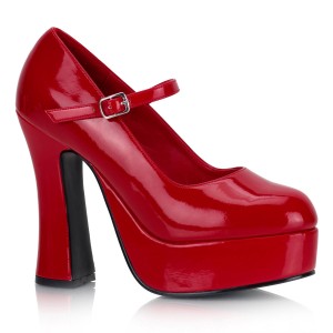 Women's Demonia Dolly-50 Platform Shoes Red Patent | CON421086