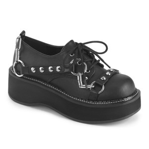 Women's Demonia Emily-32 Mary Janes Black Vegan Leather | JKR968710