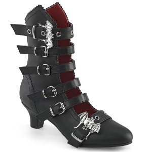 Women's Demonia Flora-1035 Platform Boots Black Vegan Leather | QCA925418