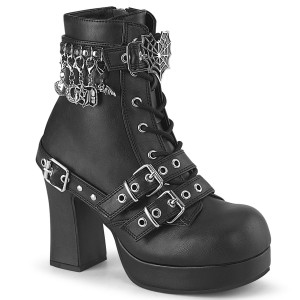 Women's Demonia Gothika-66 Knee-high Boots Black Vegan Leather | FGS623981