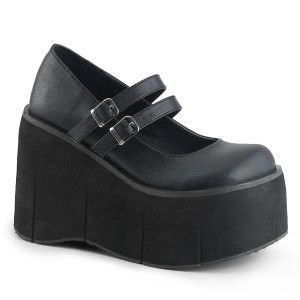 Women's Demonia Kera-08 Mary Janes Black Vegan Leather | RXO201465