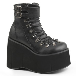 Women's Demonia Kera-21 Platform Boots Black Vegan Leather | TOH046937