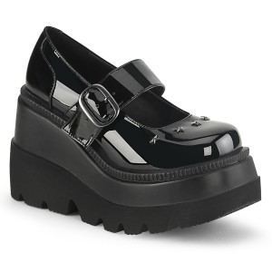 Women's Demonia Shaker-23 Mary Janes Black Patent | XFW028965