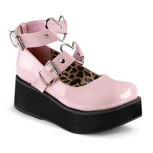 Women's Demonia Sprite-02 Mary Janes Baby Pink Patent | UAD415973