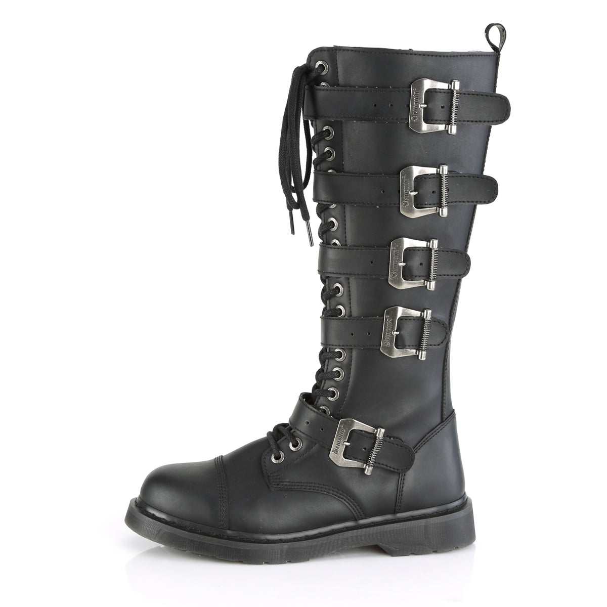 Men Demonia Bolt-425 Knee-high Boots Black Vegan Leather | PBE160345