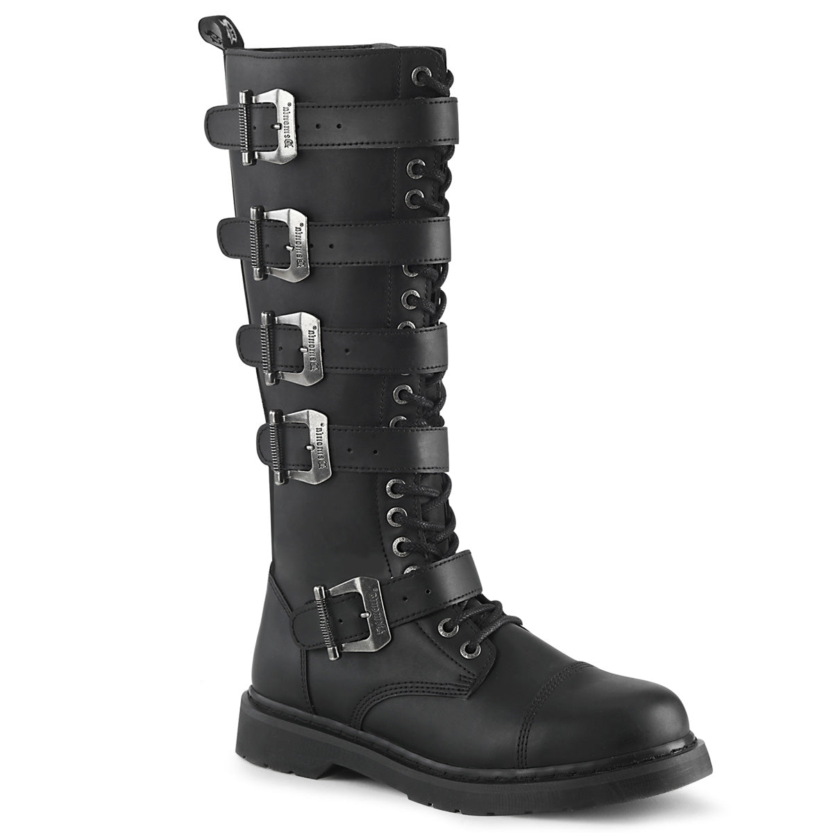 Men Demonia Bolt-425 Knee-high Boots Black Vegan Leather | PBE160345