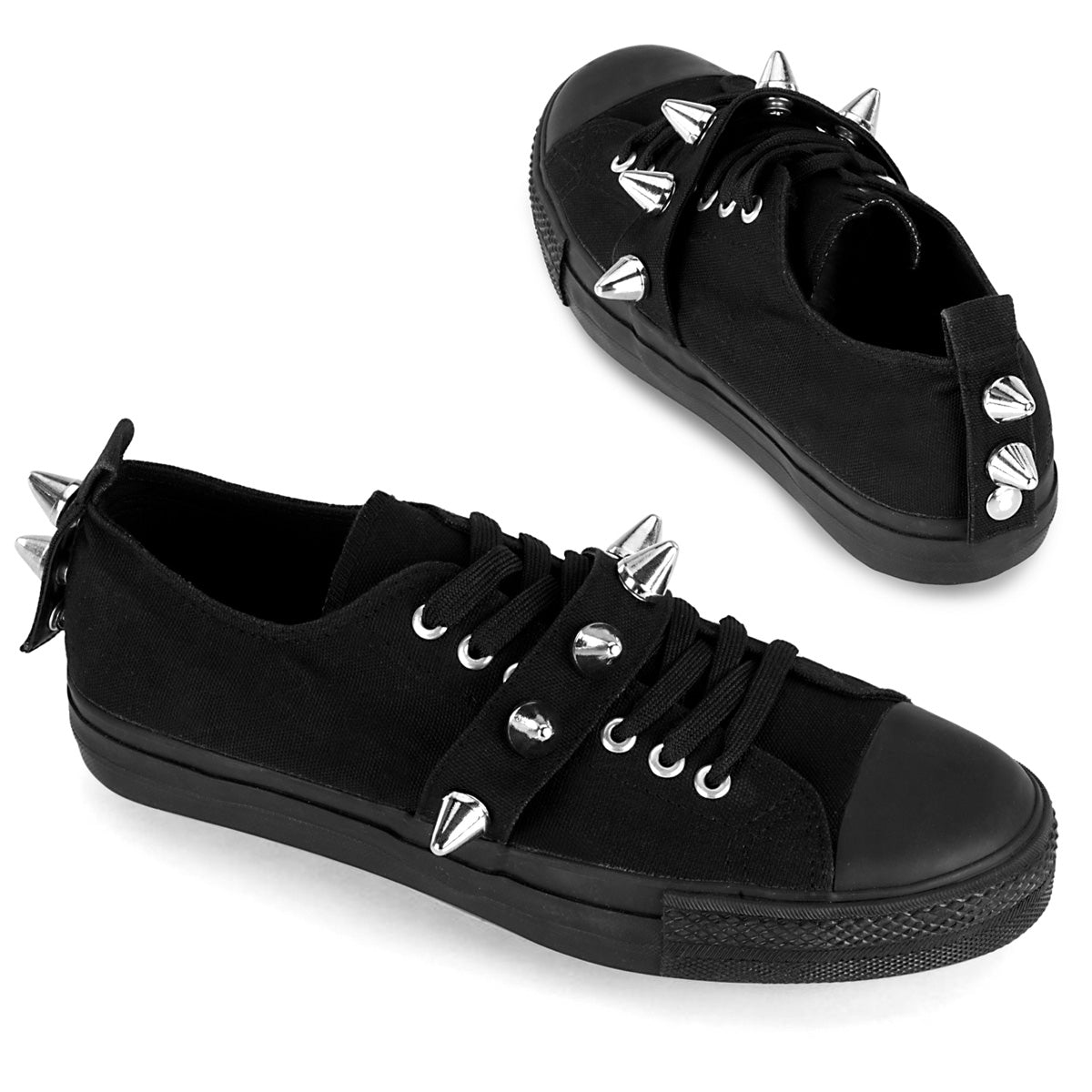 Men Demonia Deviant-04 Sneakers Black Canvas | TMJ345926