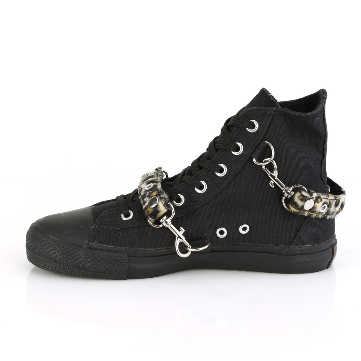 Men Demonia Deviant-107 Sneakers Black Canvas | PJZ594213