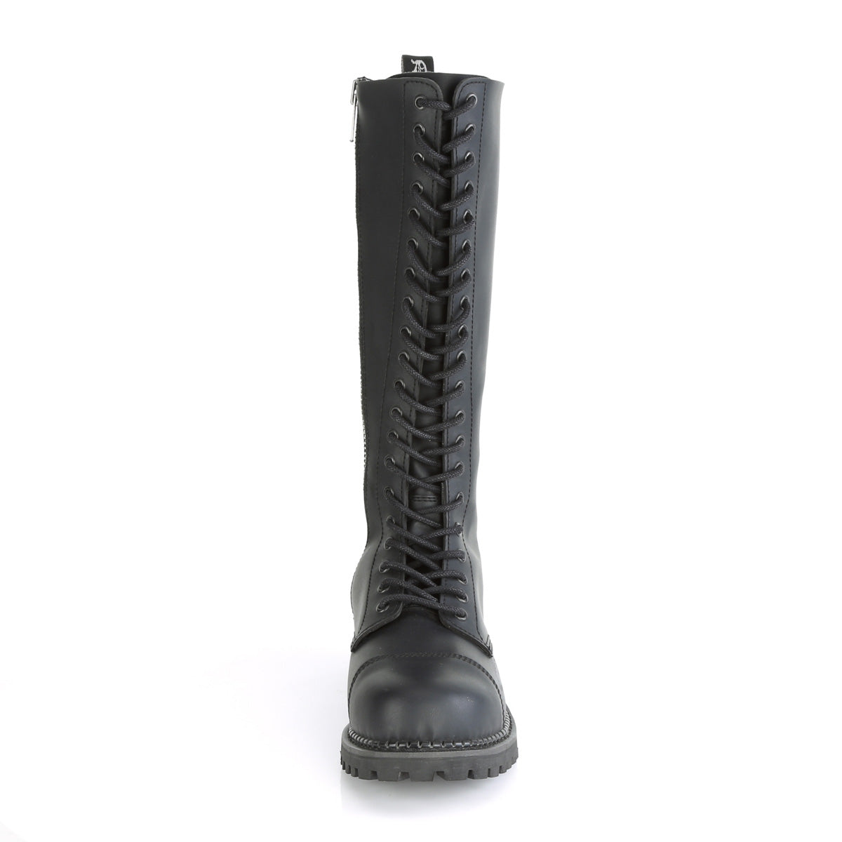 Men Demonia Riot-20 Knee-high Boots Black Vegan Leather | TEL782514