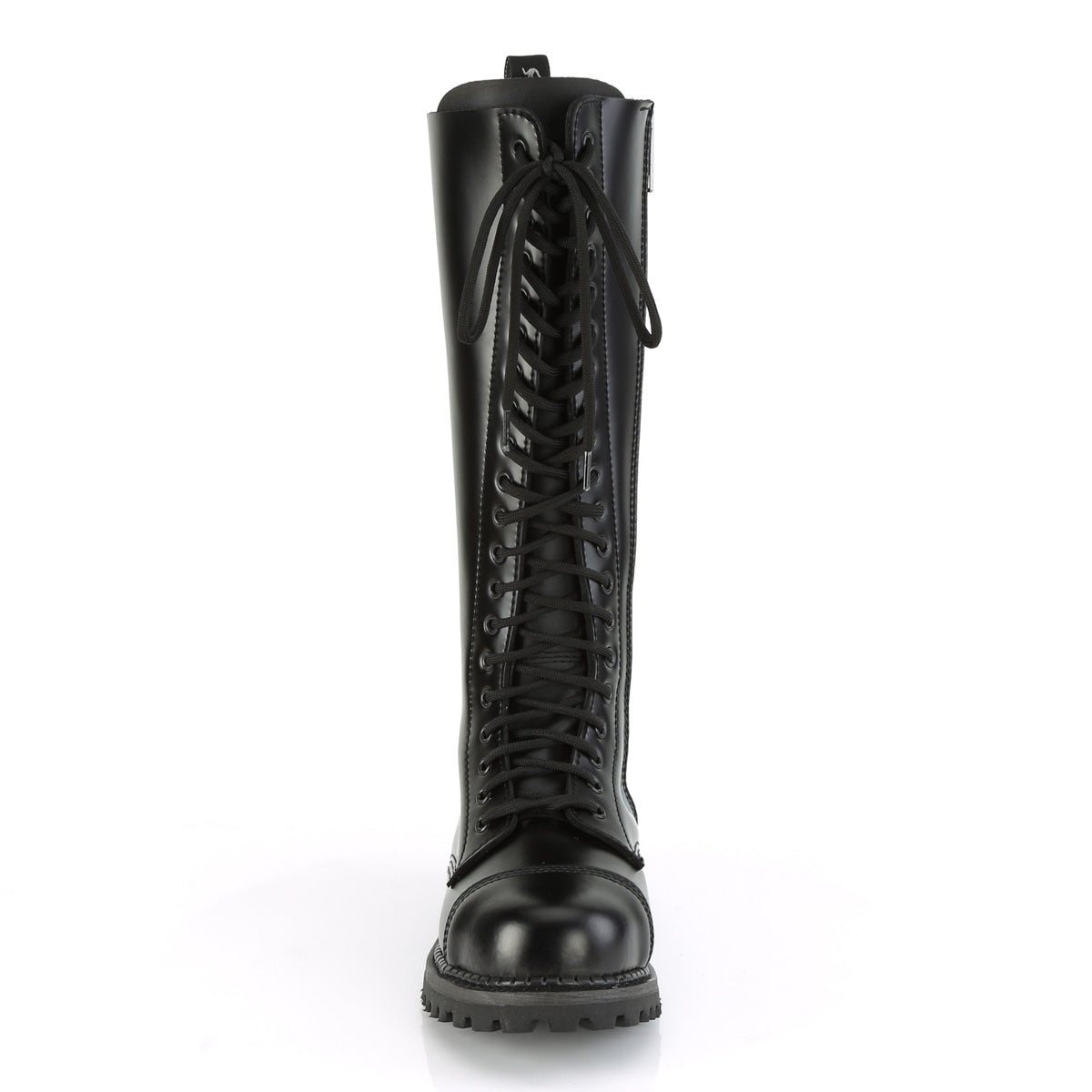 Men Demonia Riot-20 Knee-high Boots Black Leather | CVD619870