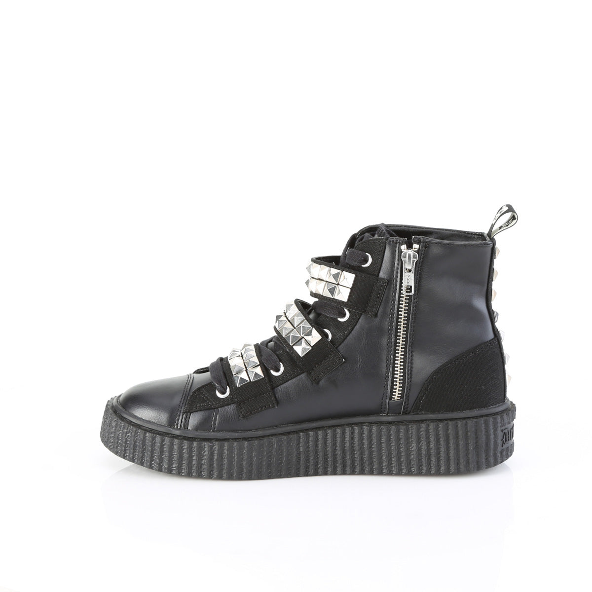 Men Demonia Sneeker-225 Shoes Black Canvas-Vegan Leather | BHZ524160