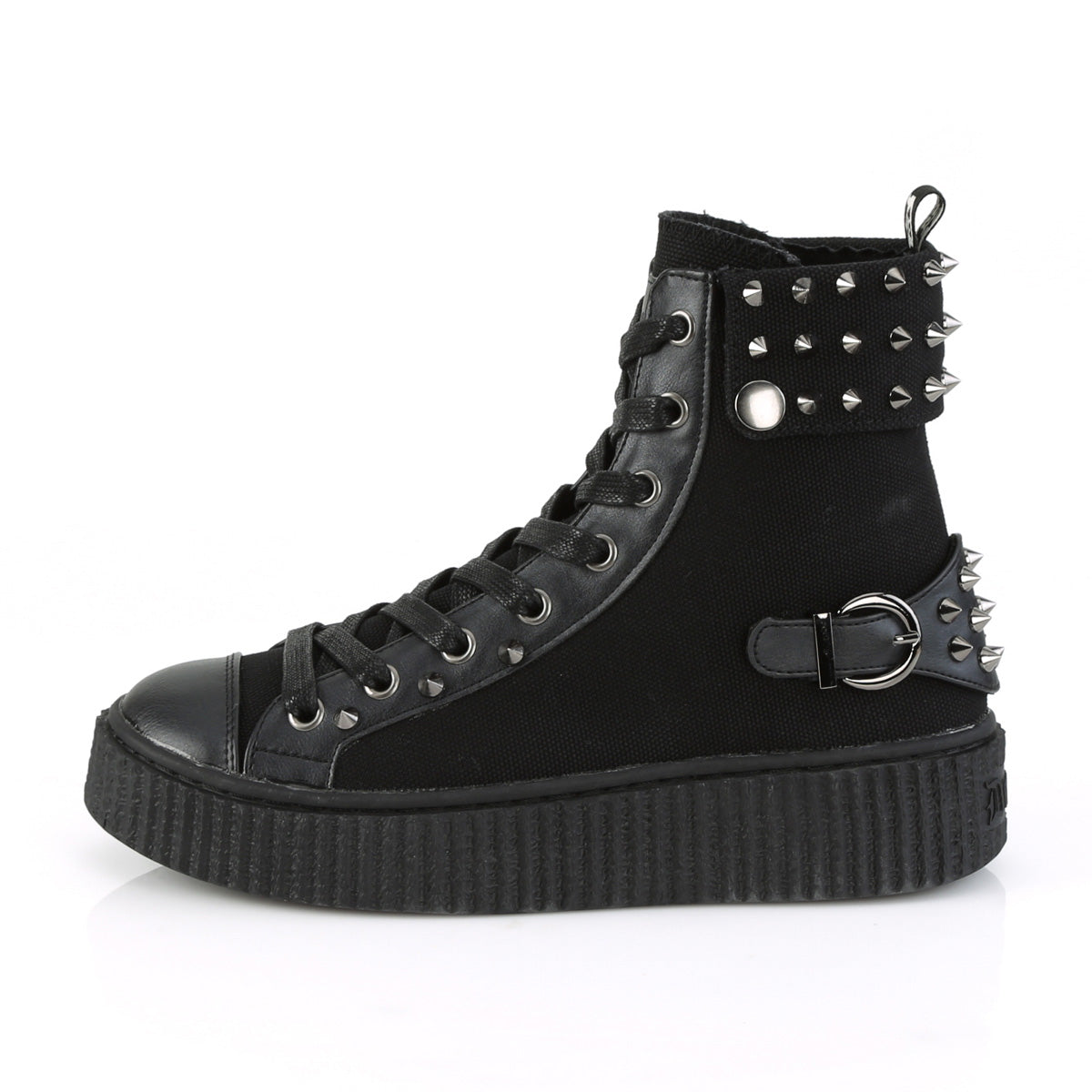 Men Demonia Sneeker-266 Sneakers Black Canvas-Vegan Leather | PBR745123