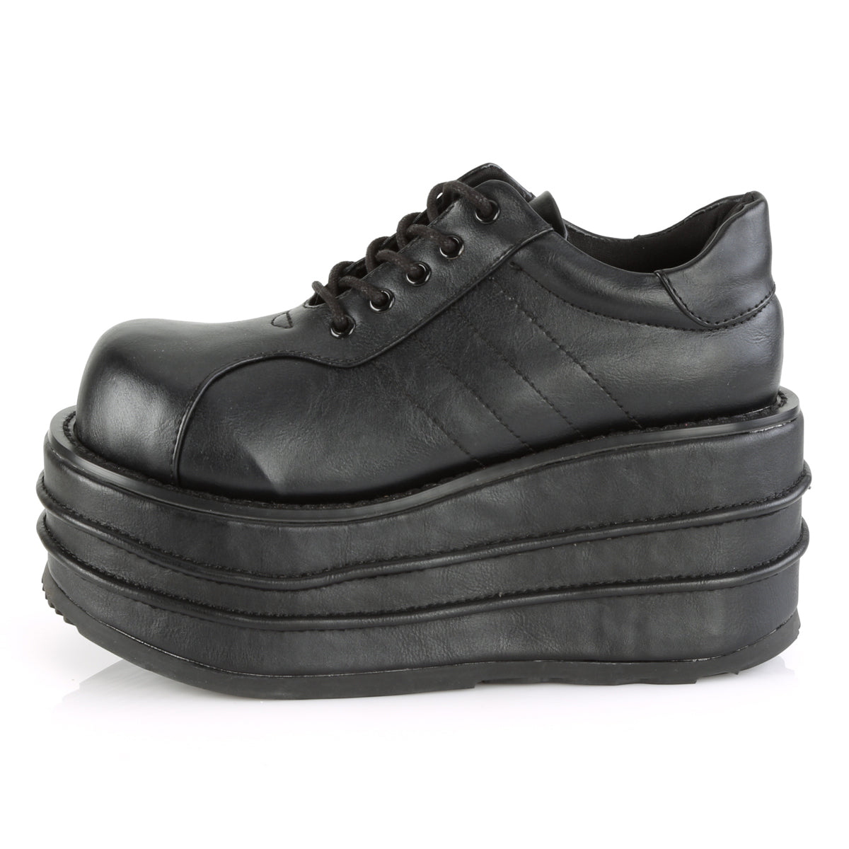 Men Demonia Tempo-08 Platform Shoes Black Vegan Leather | SRT208956