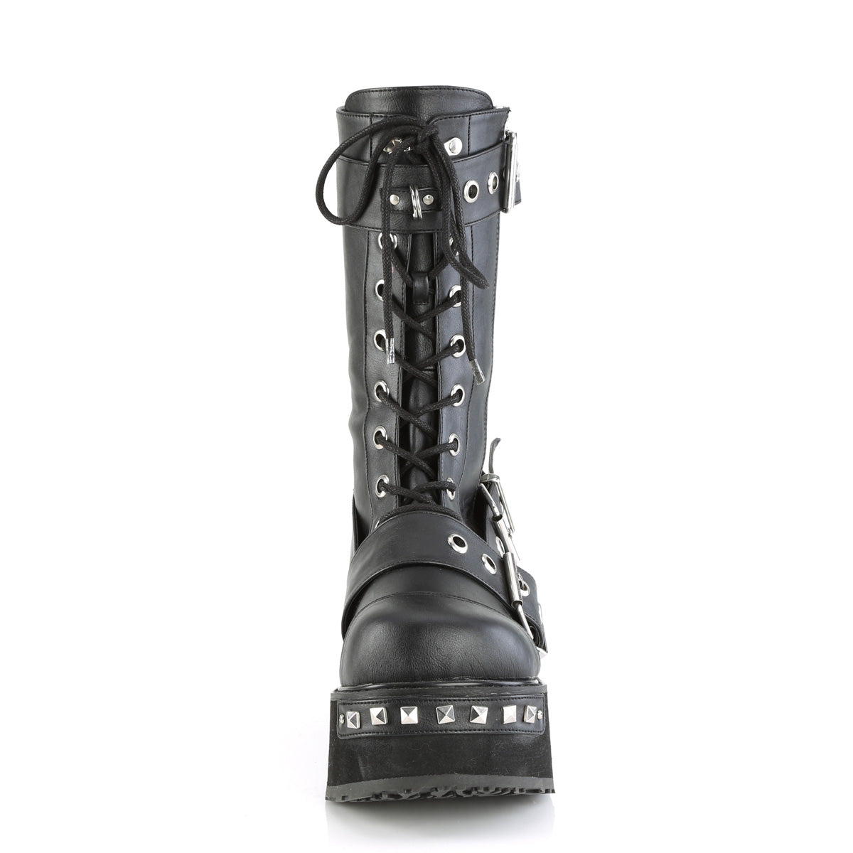 Men Demonia Trashville-250 Knee-high Boots Black Vegan Leather | PZC856732