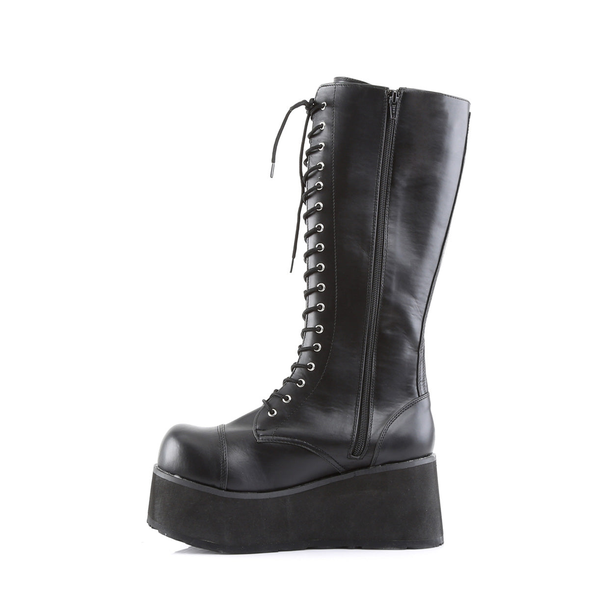 Men Demonia Trashville-502 Platform Boots Black Vegan Leather | SRM790361