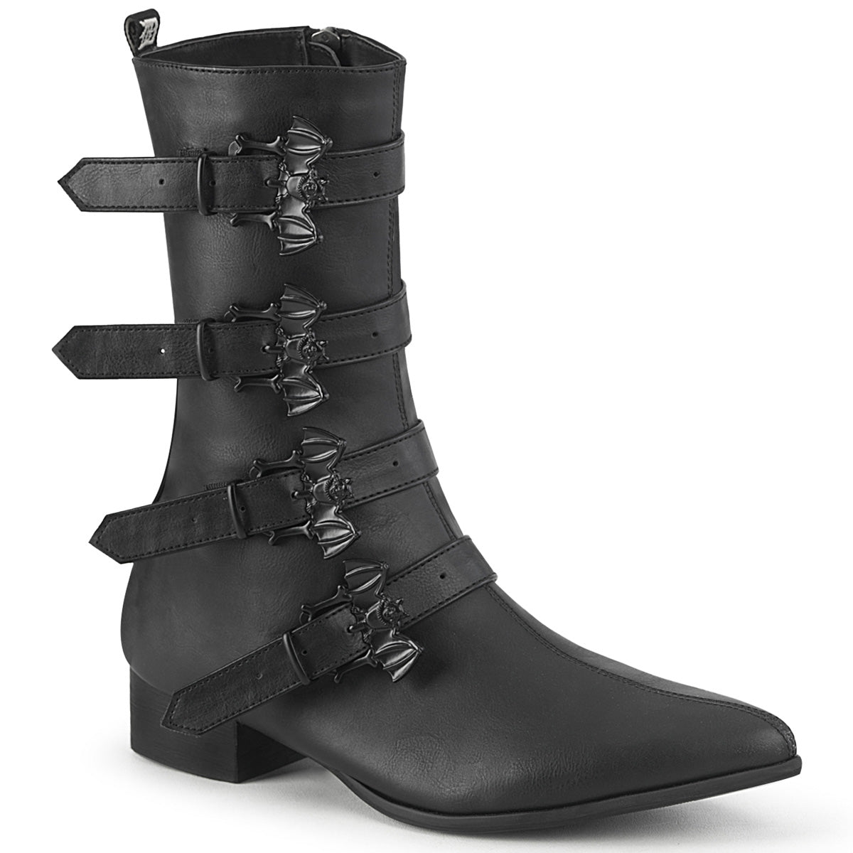 Men Demonia Warlock-110-B Knee-high Boots Black Vegan Leather | UXD207465