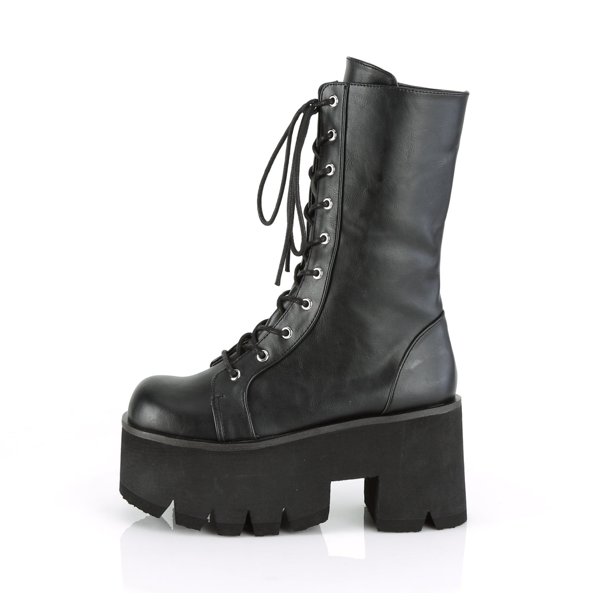 Women's Demonia Ashes-105 Knee-high Boots Black Vegan Leather | BAN902634