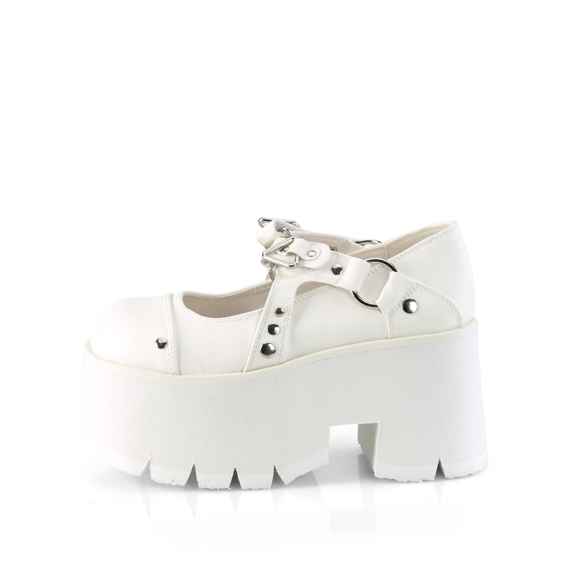 Women's Demonia Ashes-33 Mary Janes White Vegan Leather | BCZ983715