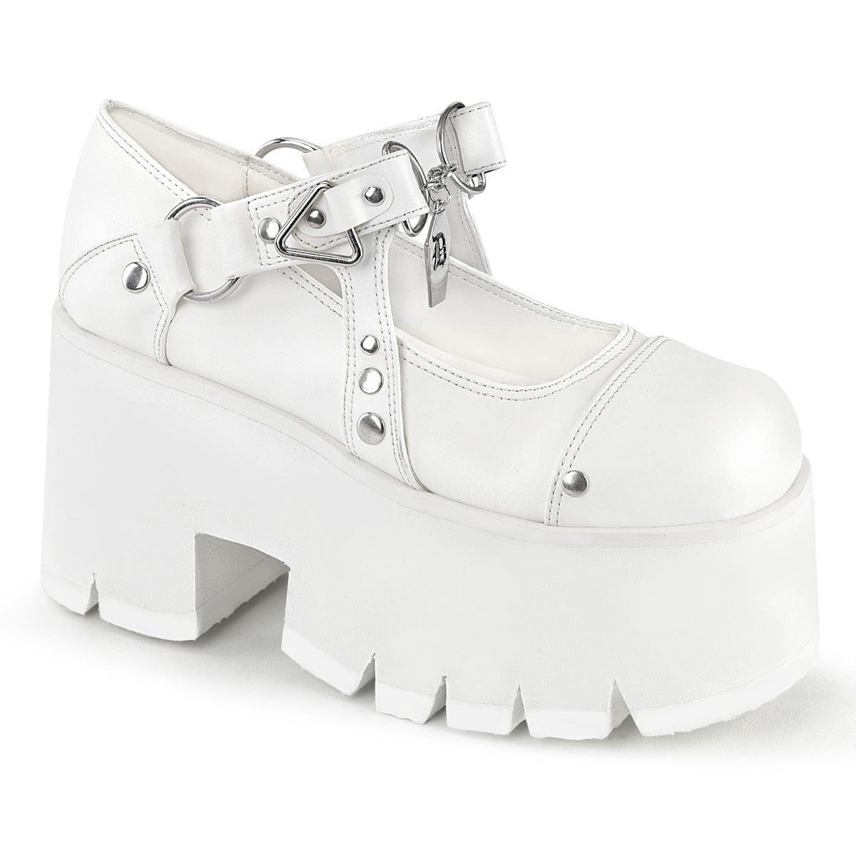 Women\'s Demonia Ashes-33 Mary Janes White Vegan Leather | BCZ983715