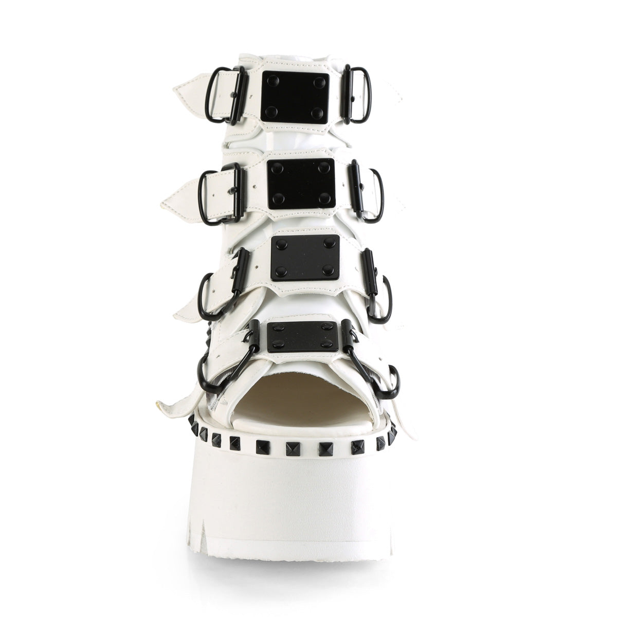 Women's Demonia Ashes-70 Platform Boots White Vegan Leather | LSH367589