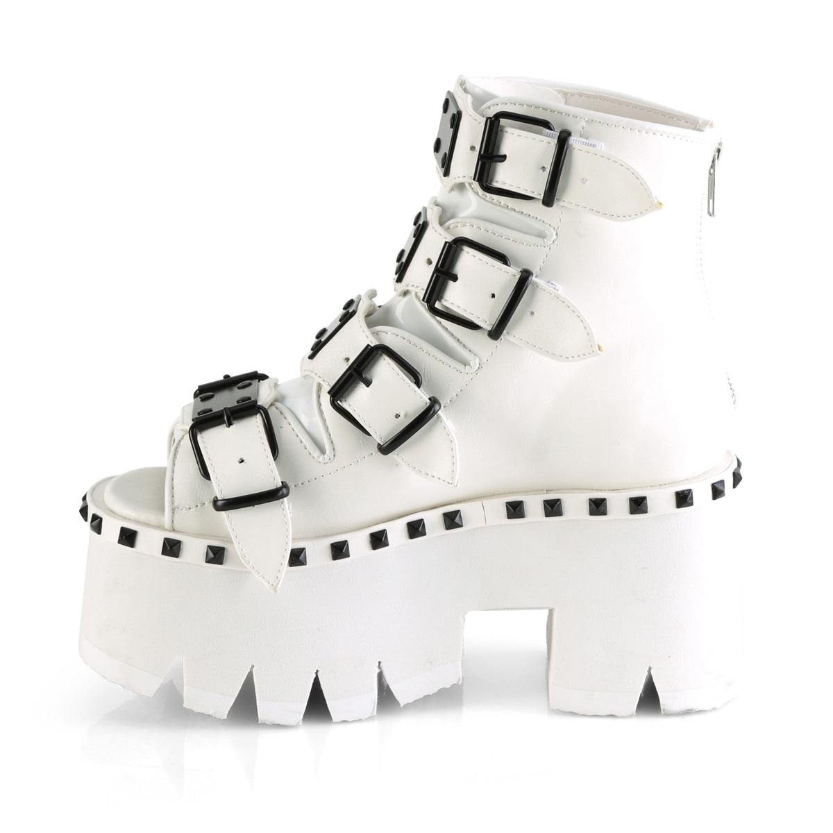 Women's Demonia Ashes-70 Platform Boots White Vegan Leather | LSH367589