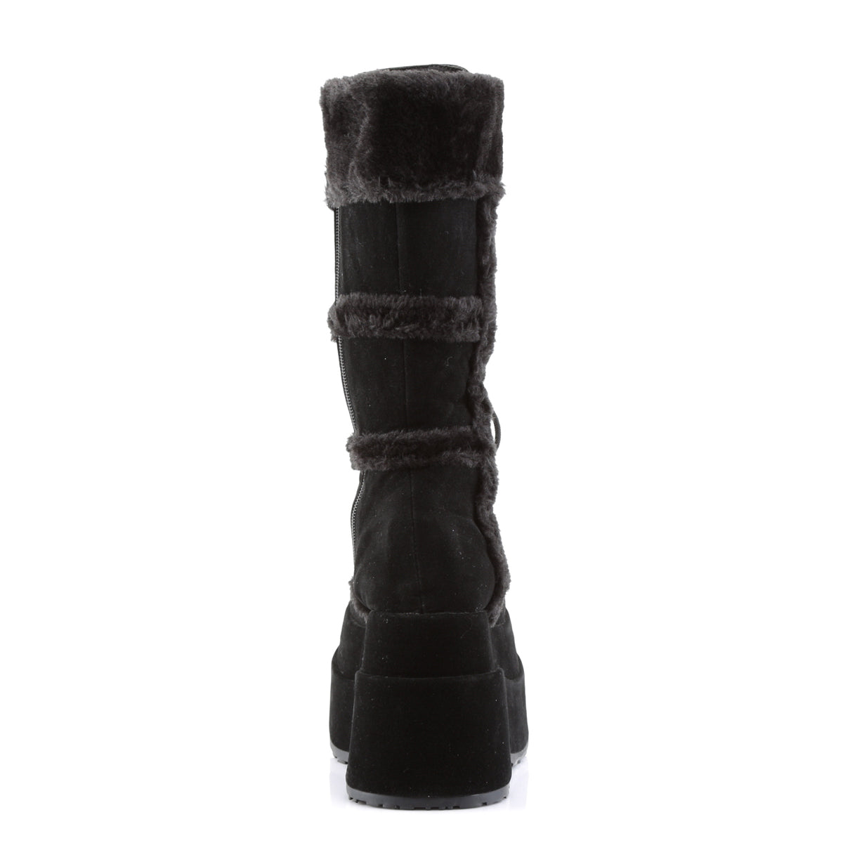 Women's Demonia Bear-202 Platform Boots Black Vegan Suede | QLS863275