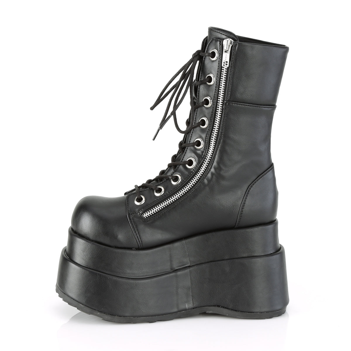 Women's Demonia Bear-265 Platform Boots Black Vegan Leather | NYX610529