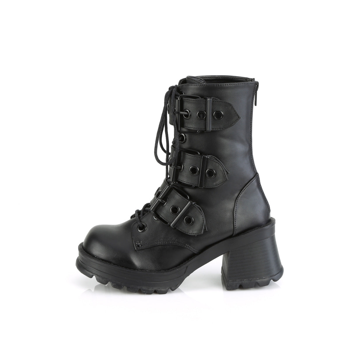 Women's Demonia Bratty-118 Ankle Boots Black Vegan Leather | OZL089264