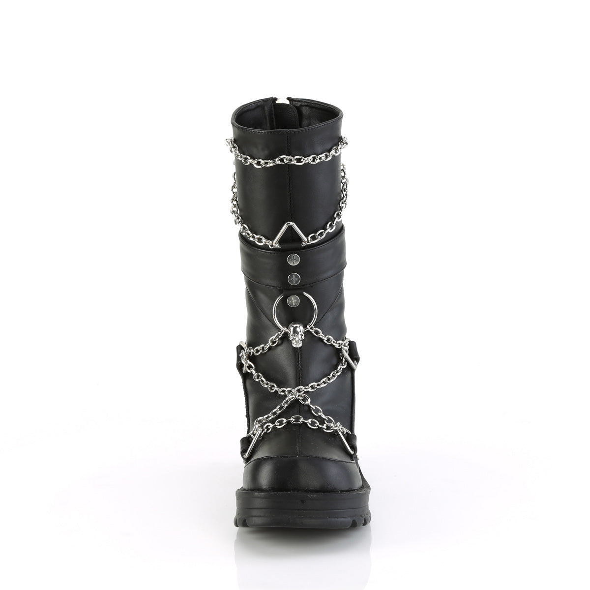 Women's Demonia Bratty-120 Ankle Boots Black Vegan Leather | OTZ562108