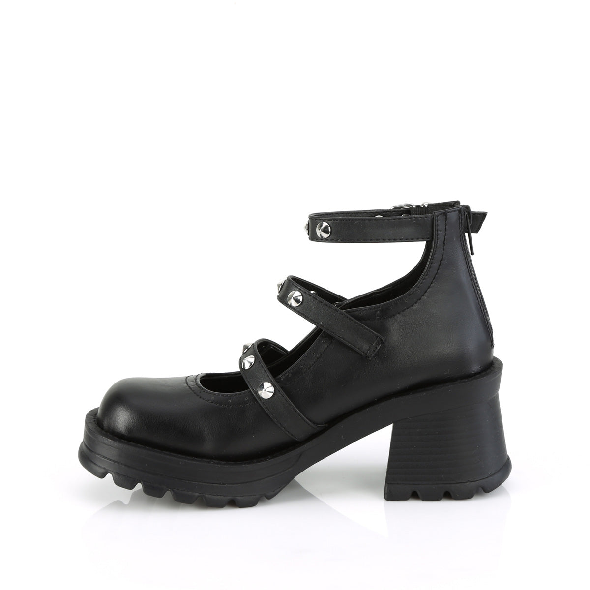 Women's Demonia Bratty-30 Sandals Black Vegan Leather | VKO530428