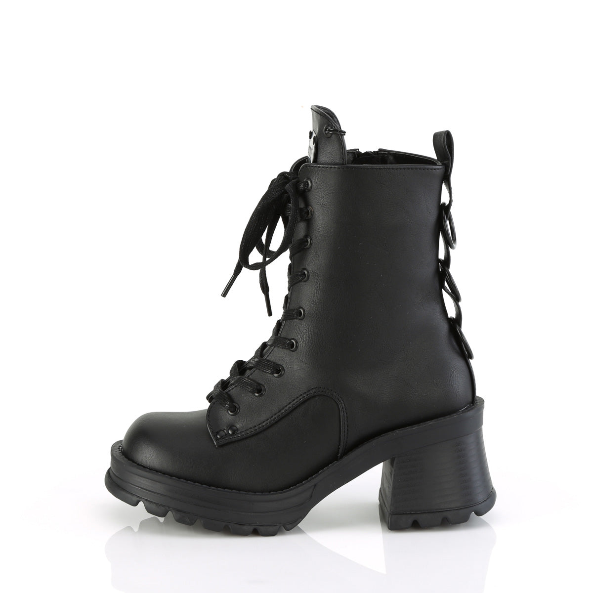 Women's Demonia Bratty-50 Ankle Boots Black Vegan Leather | MWU168329