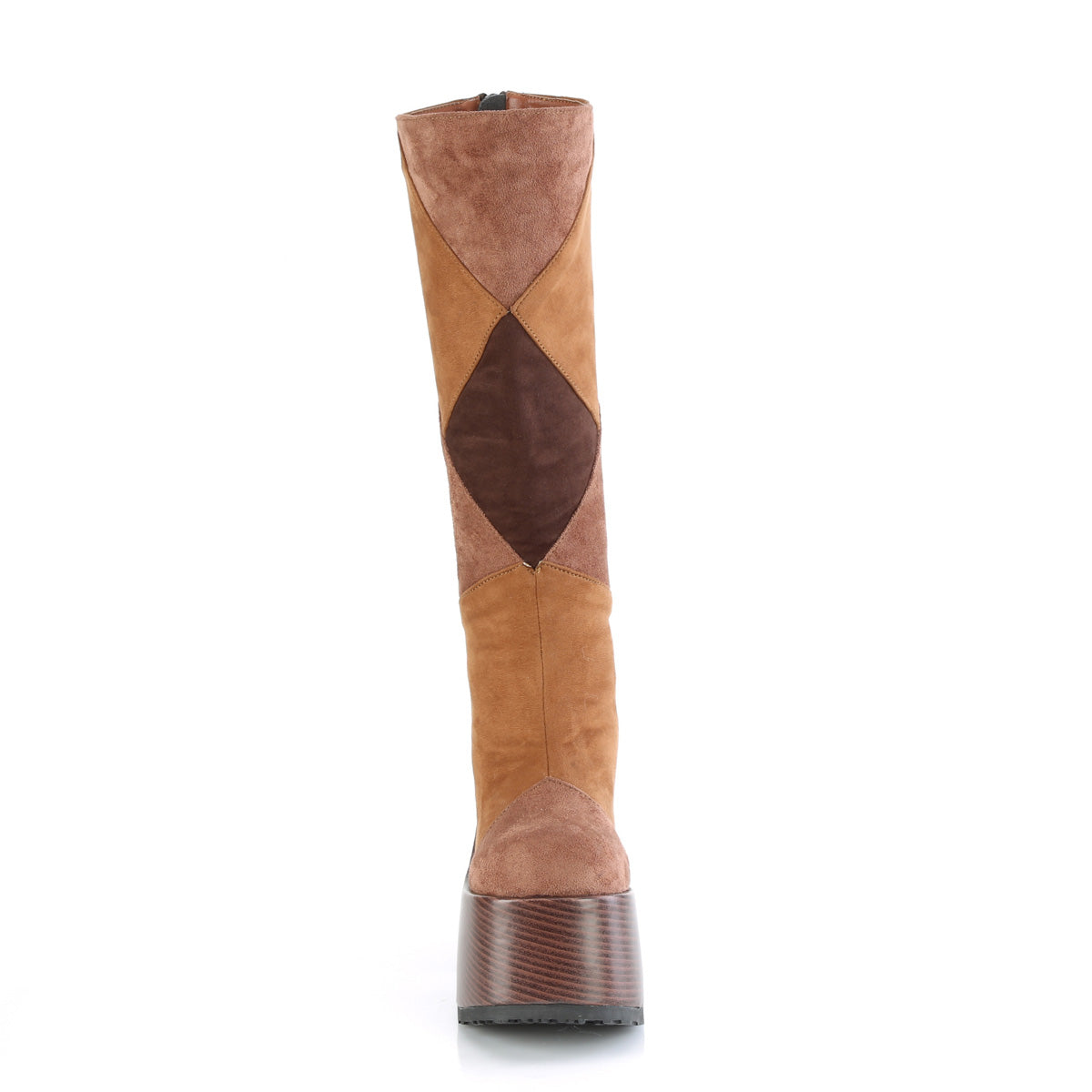 Women's Demonia Camel-280 Knee-high Boots Brown Multi Vegan Suede | LHD748021