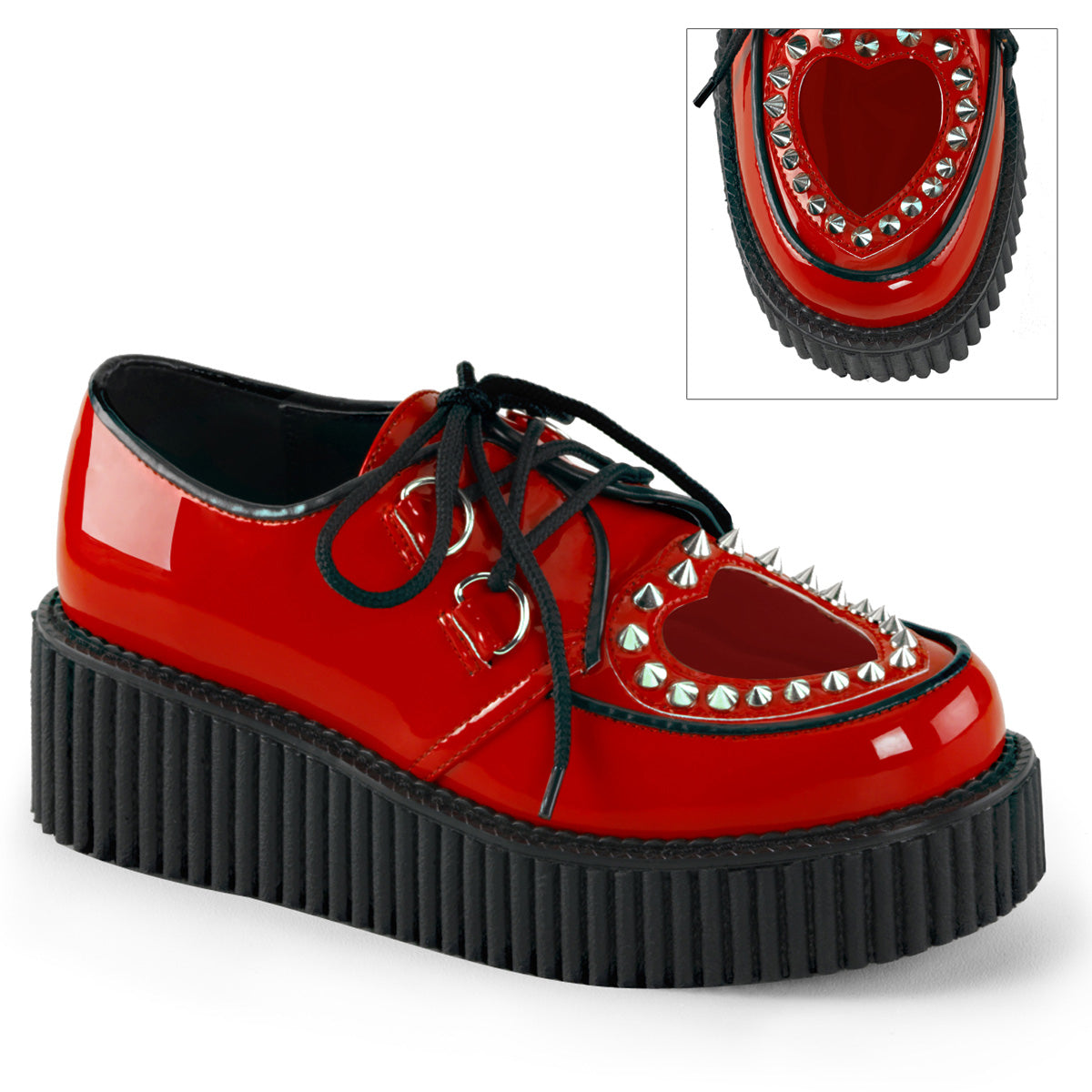 Women\'s Demonia Creeper-108 Creepers Shoes Red Patent | ZTB869512