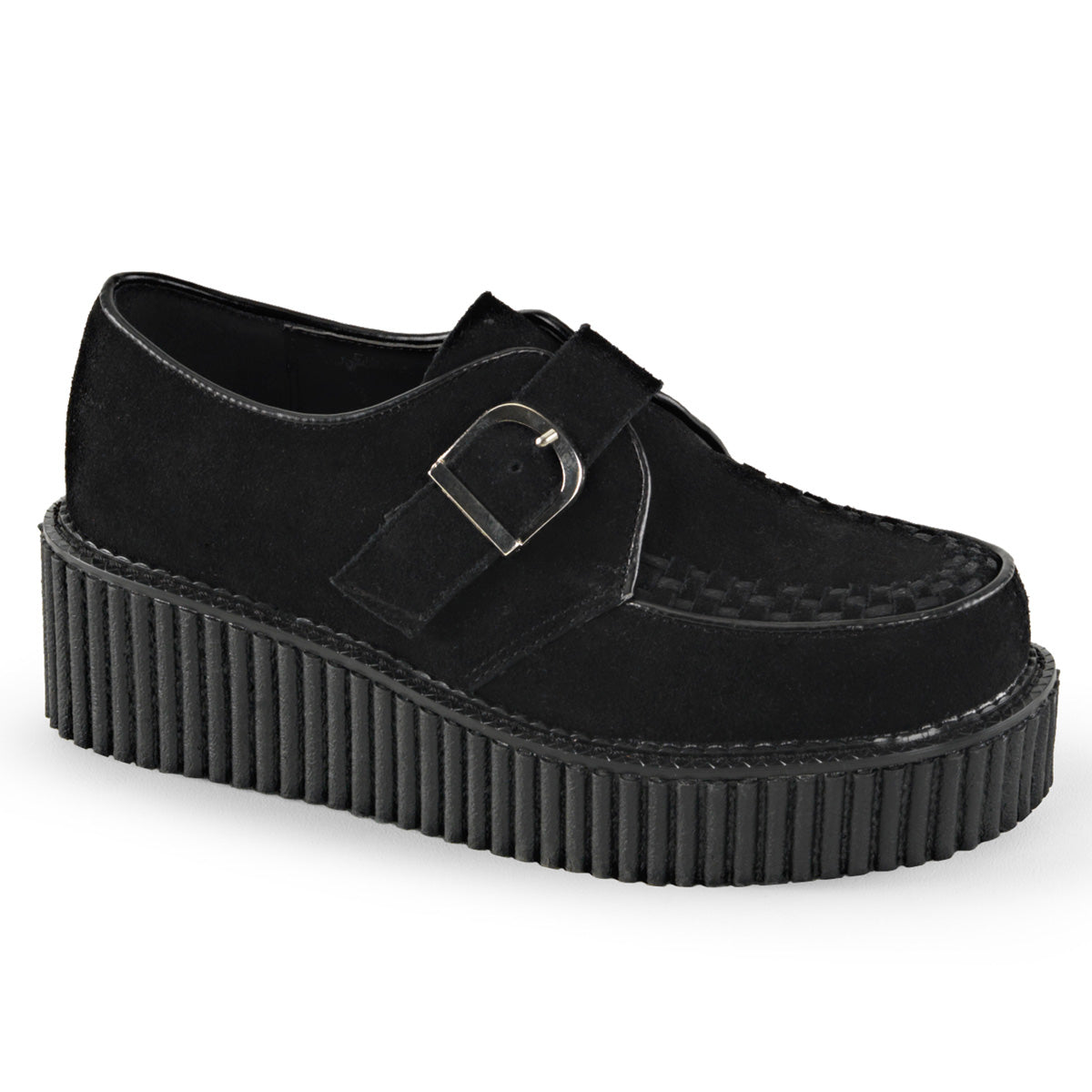 Women\'s Demonia Creeper-118 Creepers Shoes Black Vegan Suede | FEC485971