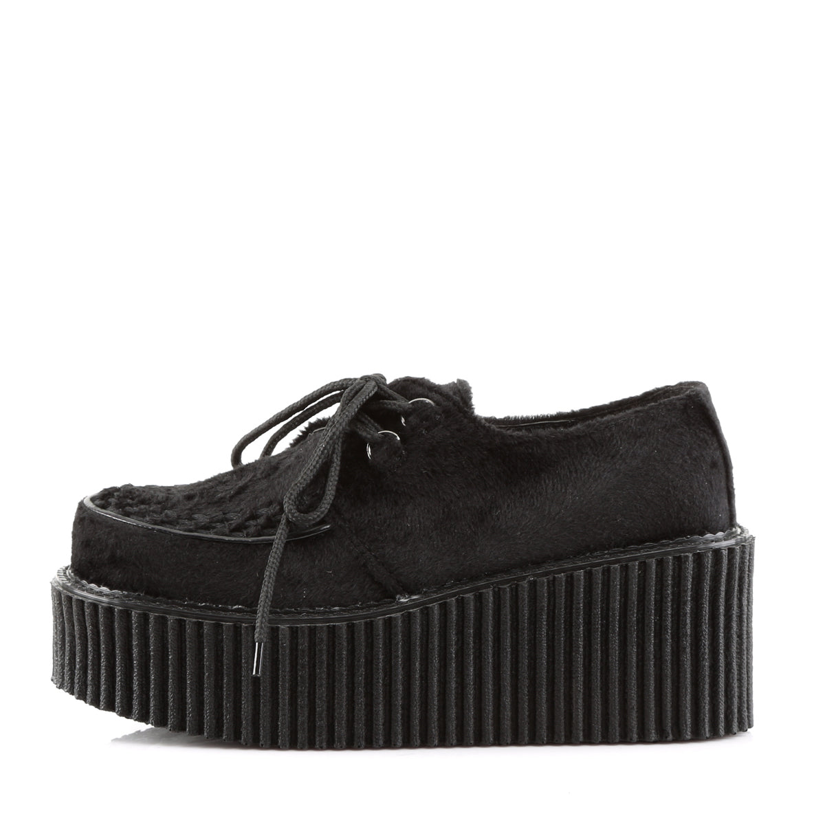 Women's Demonia Creeper-202 Creepers Shoes Black Fur | ATK682974