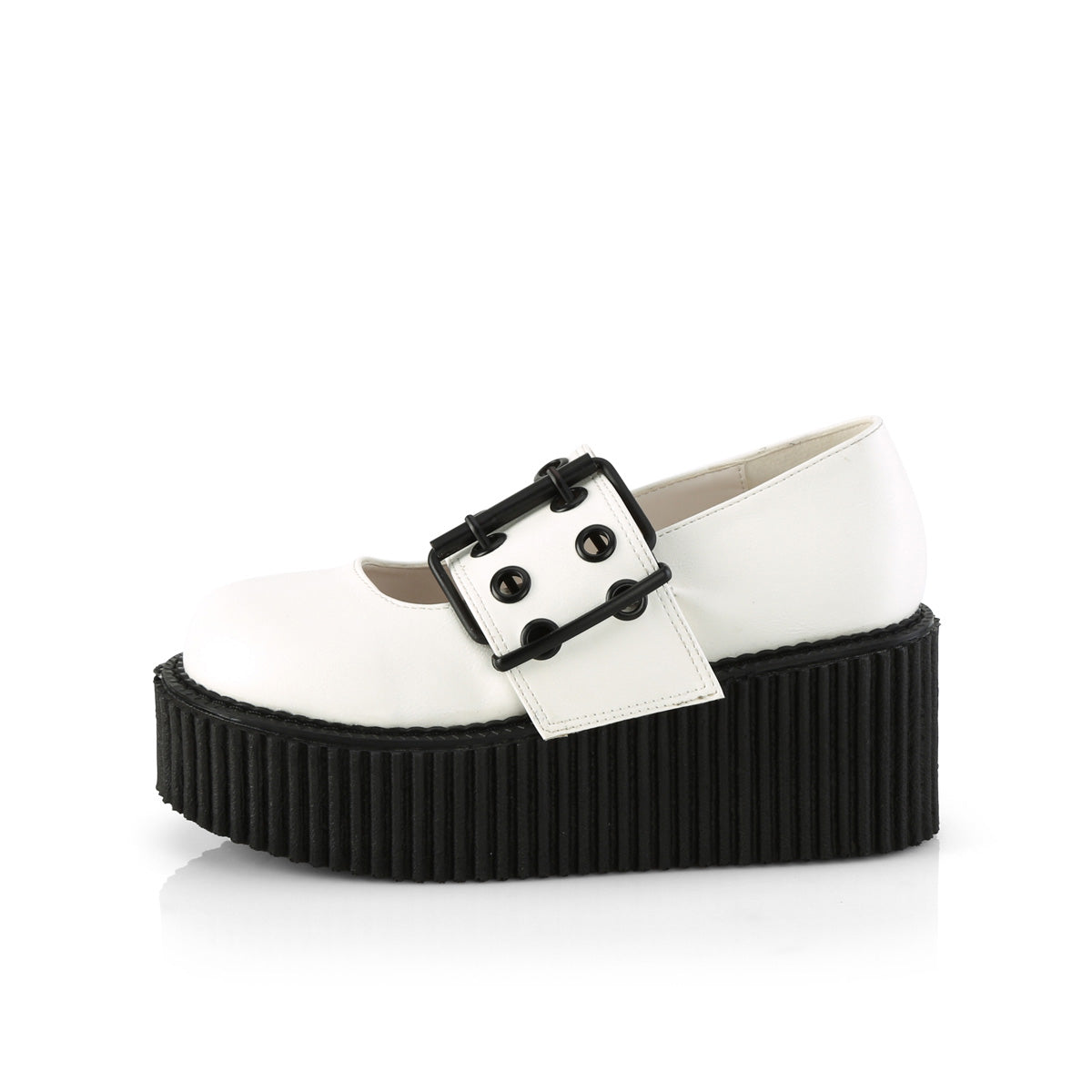 Women's Demonia Creeper-230 Creepers Shoes White Vegan Leather | FGK168402