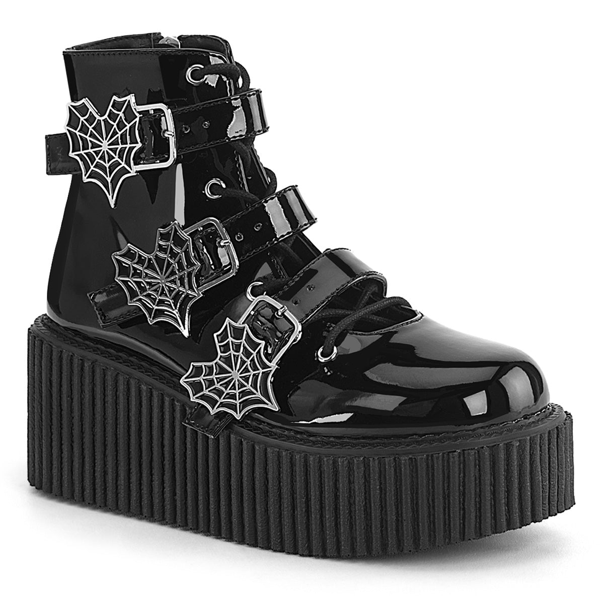 Women\'s Demonia Creeper-260 Creepers Shoes Black Patent | IRS265408