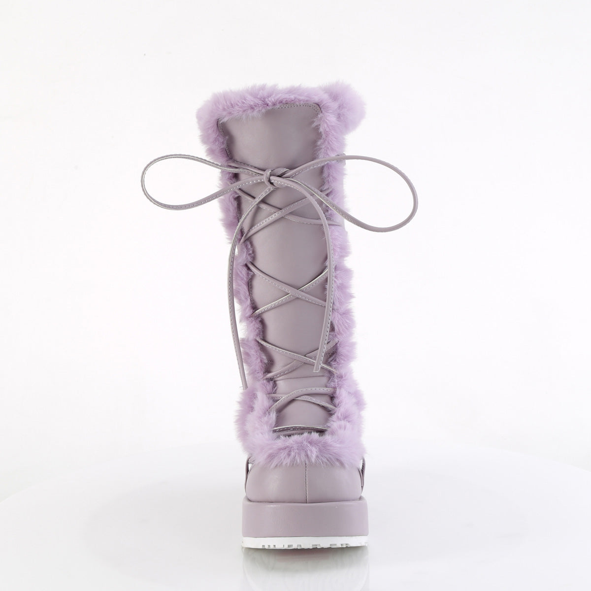 Women's Demonia Cubby-311 Knee-high Boots Lavender Vegan Leather | PEG163954