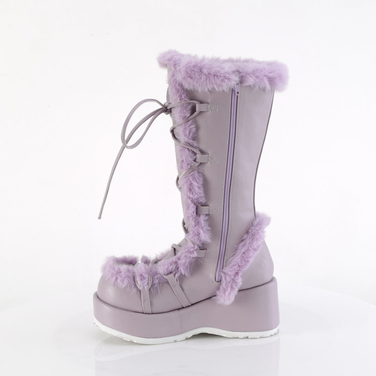 Women's Demonia Cubby-311 Knee-high Boots Lavender Vegan Leather | PEG163954