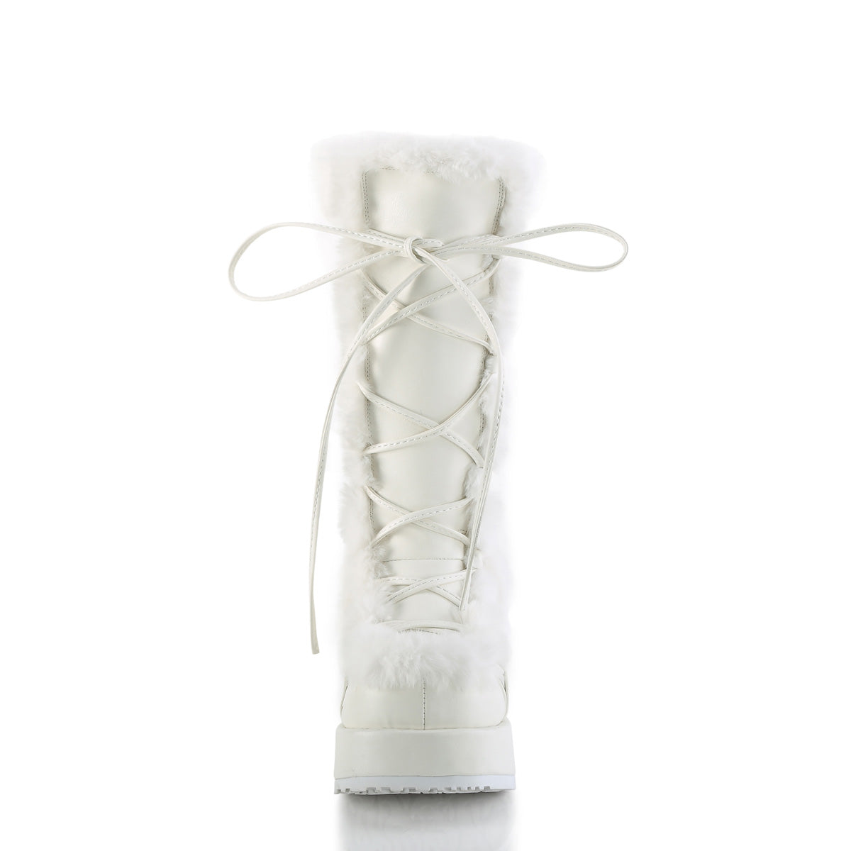 Women's Demonia Cubby-311 Knee-high Boots White Vegan Leather | OWZ904137