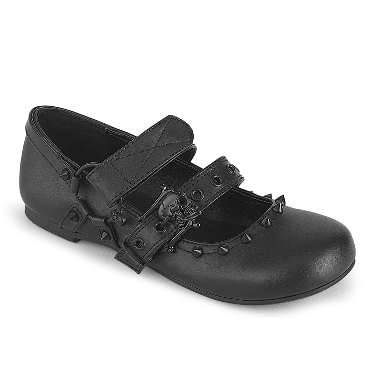 Women\'s Demonia Daisy-08 Ballet Flats Black Vegan Leather | IUX108542